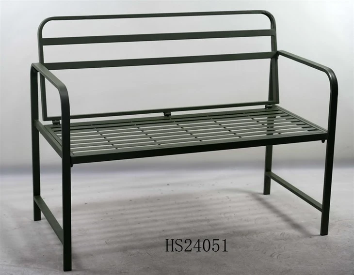 Patio Garden Bench With Steel Frame
