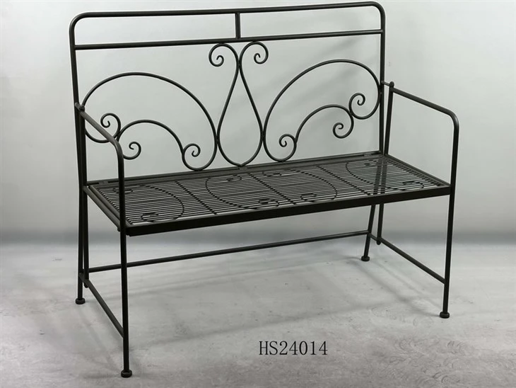 Patio Garden Bench With Steel Frame