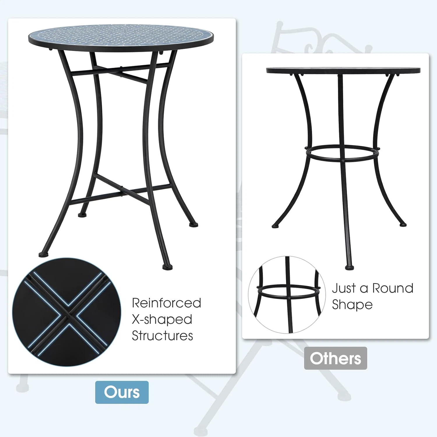 3 Pieces Patio Bistro Set1 3 Pieces Patio Bistro Set1