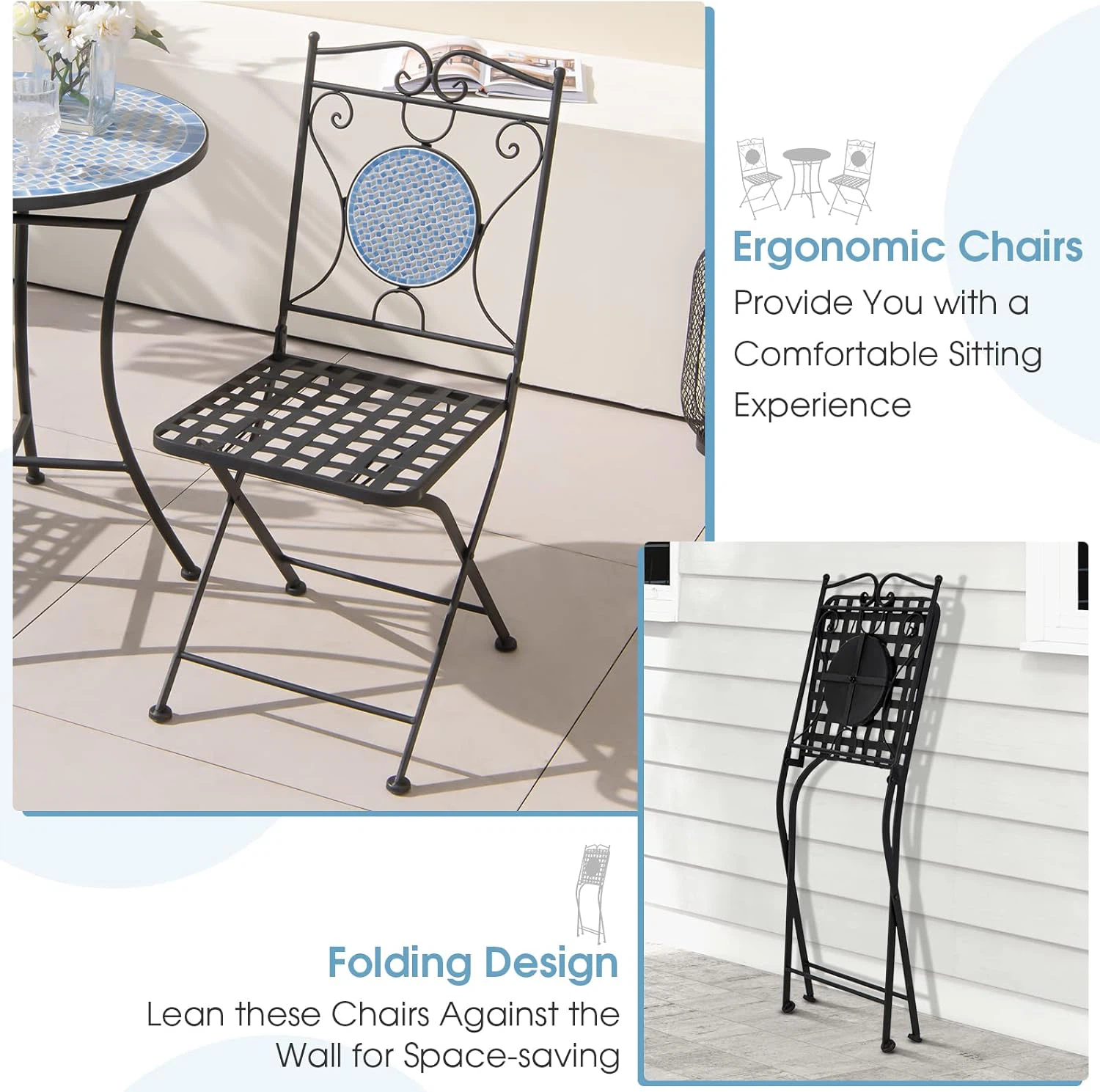 Outdoor Garden Furniture Set with Mosaic1 Outdoor Garden Furniture Set with Mosaic1