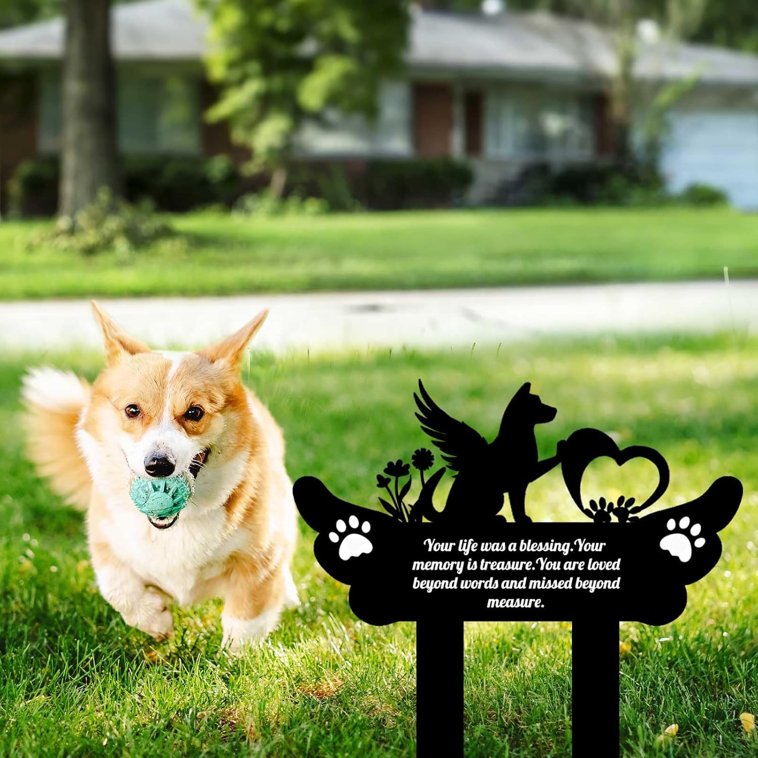 Metal Pet Headstone for Lost Dog Sympathy Gift 1 Metal Pet Headstone for Lost Dog Sympathy Gift 1
